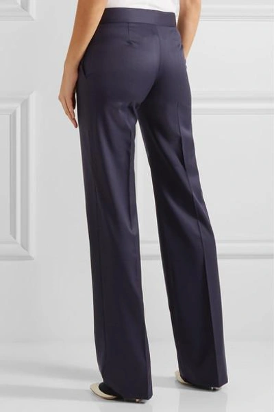 Shop Stella Mccartney Jasmine Wool-twill Wide-leg Pants In Navy