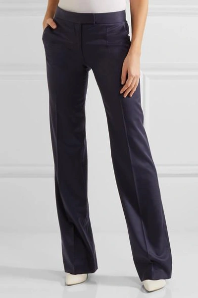 Shop Stella Mccartney Jasmine Wool-twill Wide-leg Pants In Navy