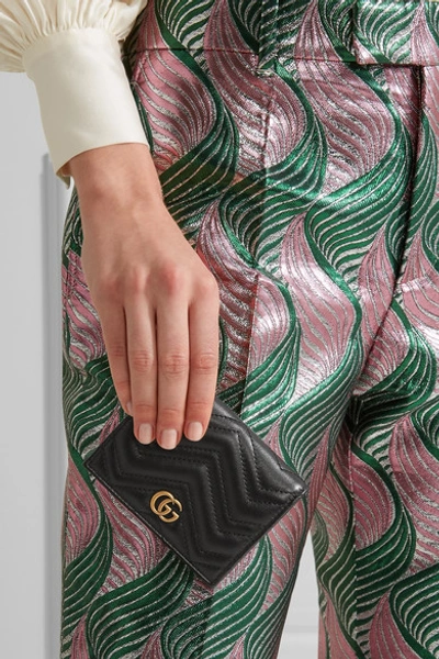 Shop Gucci Gg Marmont Small Quilted Leather Wallet