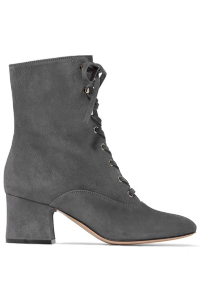 Gianvito Rossi 65 Lace-up Suede Boots