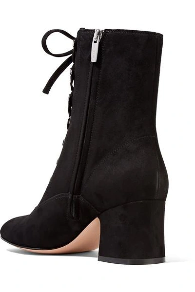 Shop Gianvito Rossi 60 Lace-up Suede Ankle Boots