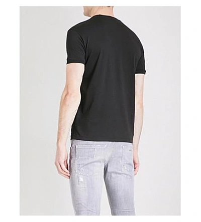 Shop Dsquared2 24-7 Star Cotton-jersey T-shirt In Black