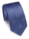 VERSACE Textured Italian Silk Logo Tie