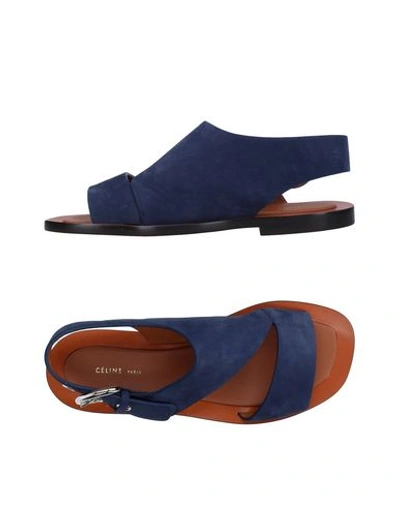 Celine Sandals In Dark Blue