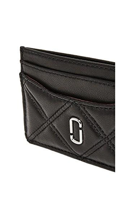 Shop Marc Jacobs Double J Card Case In Black