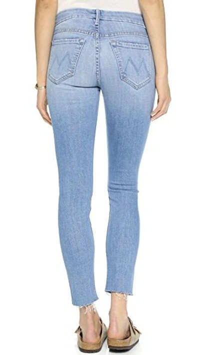 Shop Mother The Looker Ankle Fray Jeans In 旅行陷阱