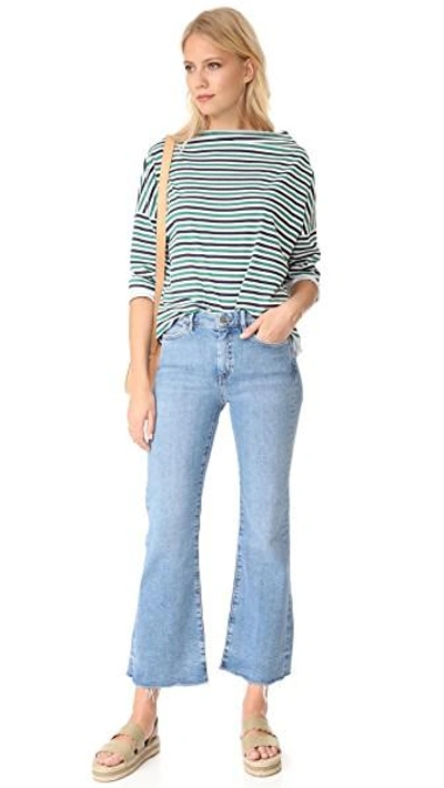 Shop M.i.h. Jeans Extra Top In Portobello Green/navy