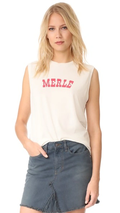 6397 Merle Muscle Tee In White