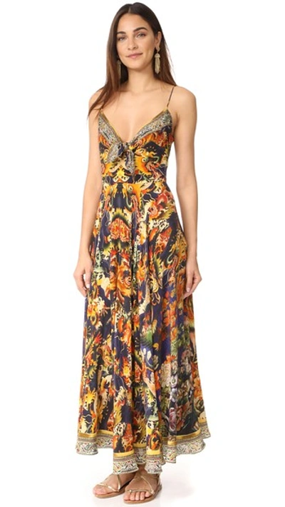 Camilla Phoenix Rise Long Dress With Front Tie