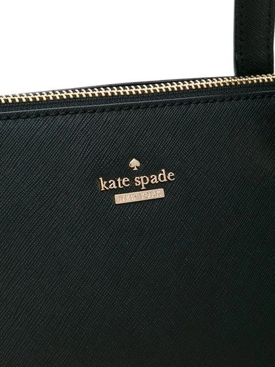 Shop Kate Spade Logo Plaque Tote Bag - Black