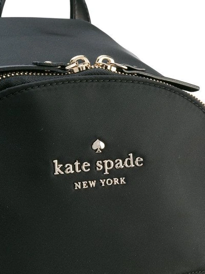 Shop Kate Spade Logo Plaque Backpack - Black