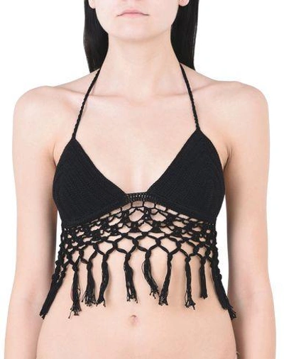 Shop Anna Kosturova Bikini Tops In Black