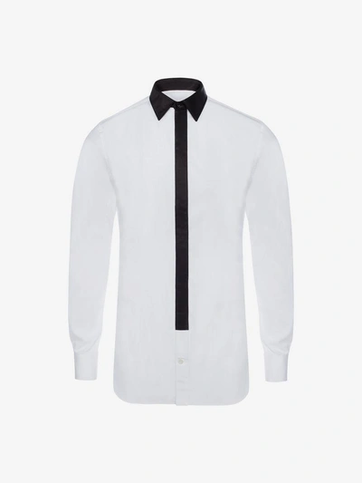 Shop Alexander Mcqueen Velvet Trim Shirt