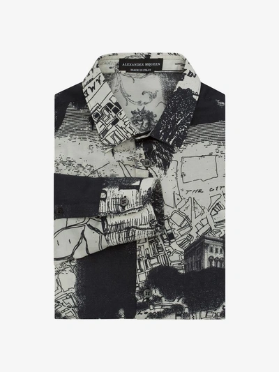 Shop Alexander Mcqueen "london Map" Printed Shirt