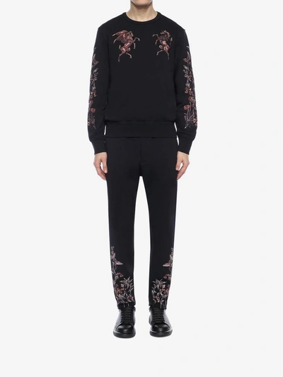 Shop Alexander Mcqueen Embroidered Classic Jogger
