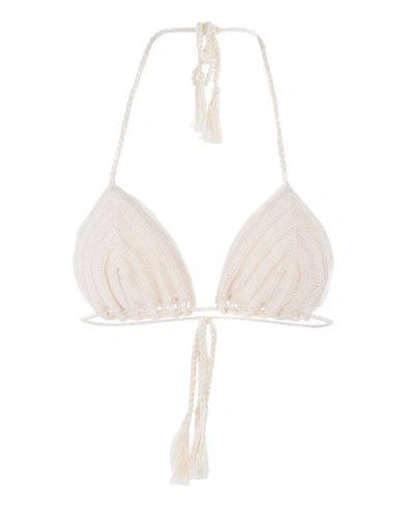 Shop Anna Kosturova Bikini Tops In White