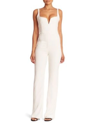 Shop Galvan Sleeveless Jumpsuit In White