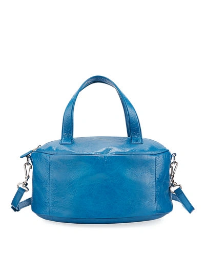 Balenciaga Air Hobo Small Aj Arena Leather Top-handle Bag, Blue