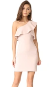 ELIZABETH AND JAMES JERARD ONE SHOULDER RUFFLE DRESS