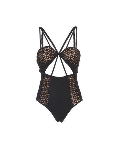 Shop For Love & Lemons One-piece Swimsuits In Black