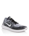 NIKE Men's Free RN Flyknit Lace Up Sneakers,1718574GRAYMARBLED