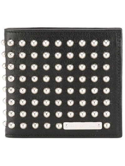 Alexander Mcqueen Studded Bi-fold Leather Wallet In Black