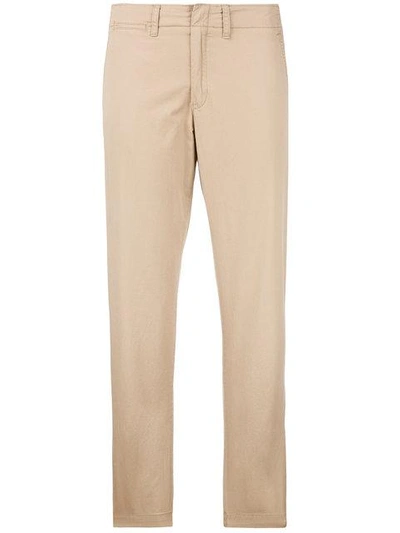 Shop Polo Ralph Lauren Straight Relaxed Trousers In Neutrals