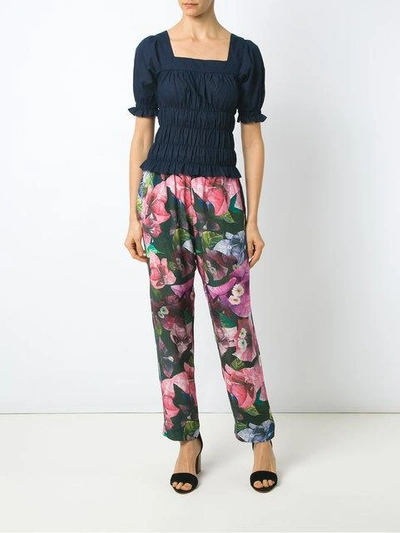 Shop Isolda Silk Trousers In Pink