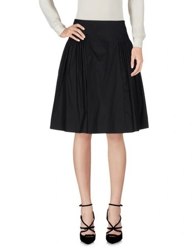 Prada Knee Length Skirt In Black