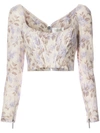 ZIMMERMANN Floral Corset Crop Top,DRYCLEANONLY