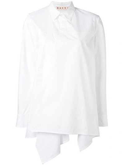 Shop Marni Flared Shirt In White