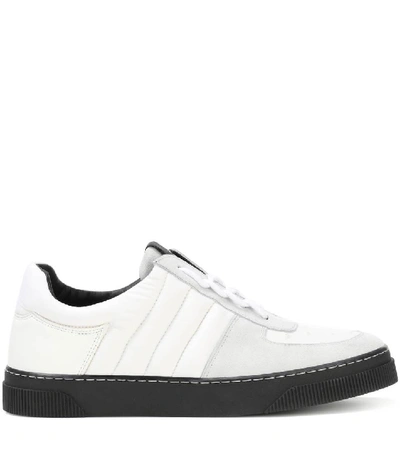 Shop Proenza Schouler Leather Sneakers In White