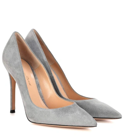 Shop Gianvito Rossi Gianvito 105 Suede Pumps In Grey