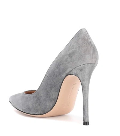 Shop Gianvito Rossi Gianvito 105 Suede Pumps In Grey