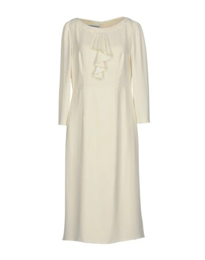 Prada Knee-length Dress In Ivory