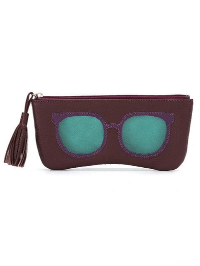 Shop Sarah Chofakian Glasses Case In Red