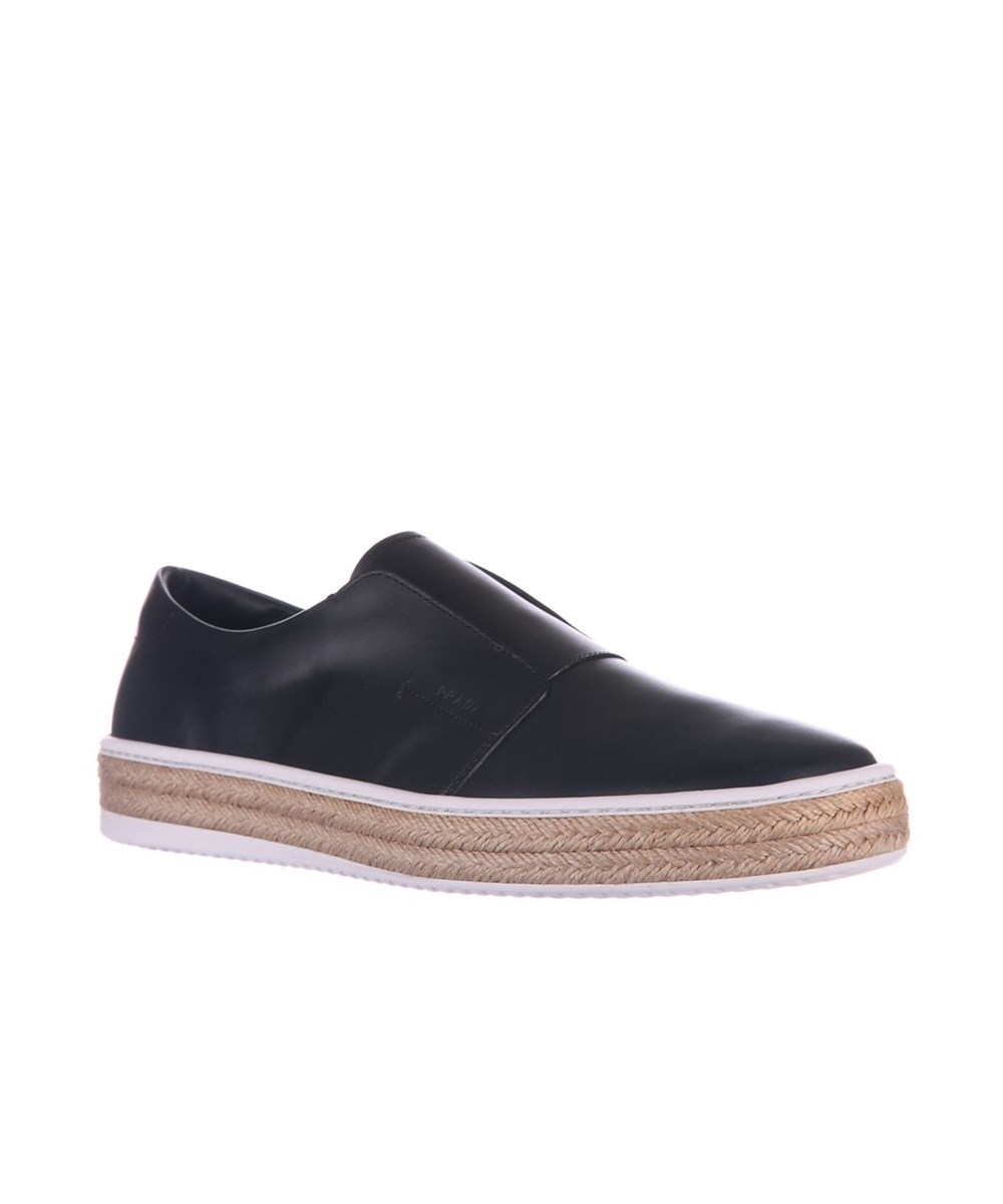 Black Leather Slip On Sneakers | ModeSens