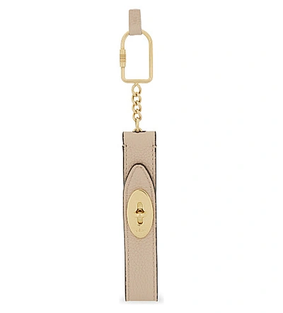 Mulberry Looped Darley Leather Keyring In Rosewater