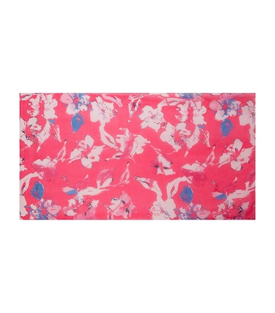 Claudie Pierlot Floral Print Scarf In Pink