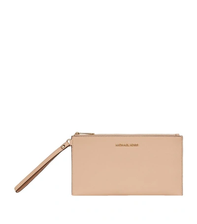 Michael Kors Jet Set Travel Pouch In Oyster
