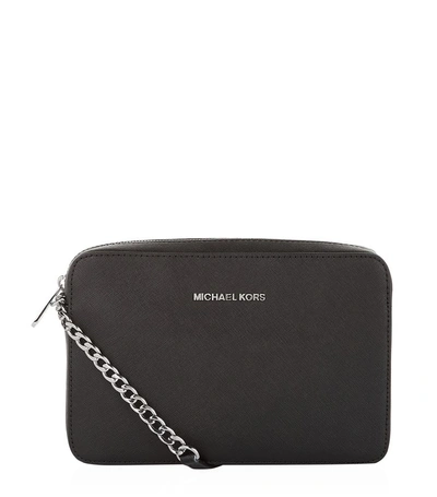 Michael Kors Large Jet Set Travel Cross Body Bag In Saffiano Leath