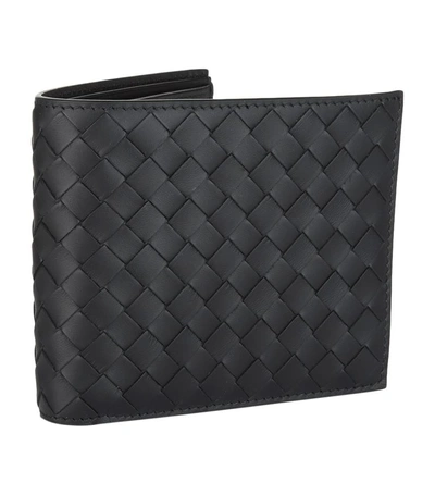 Shop Bottega Veneta Intrecciato Leather Billfold Wallet In Black