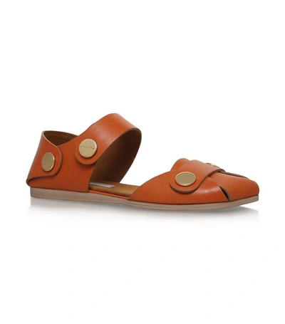 Stella Mccartney Leather Cowper Sandals In Orange