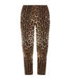 DOLCE & GABBANA Leopard Print Linen Trousers