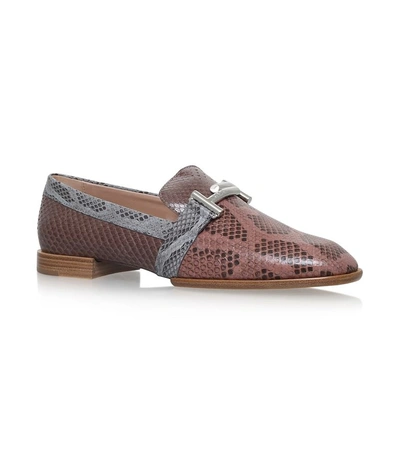 Tod's Python Loafers In Pink