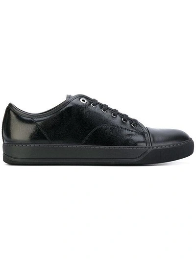 Shop Lanvin Toe-capped Sneakers - Black