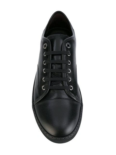 Shop Lanvin Toe-capped Sneakers - Black