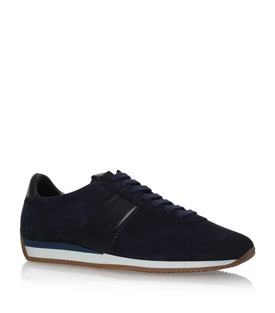 Shop Tom Ford Orford Running Sneakers In Navy