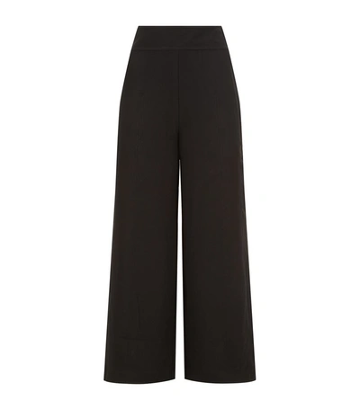 Whistles Fluid Cropped Trousers In Black