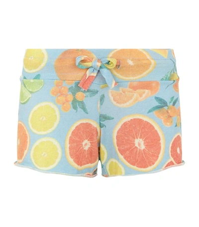 Shop Wildfox Cutie Fruit Shorts In Blue